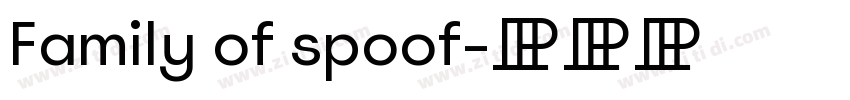 Family of spoof字体转换